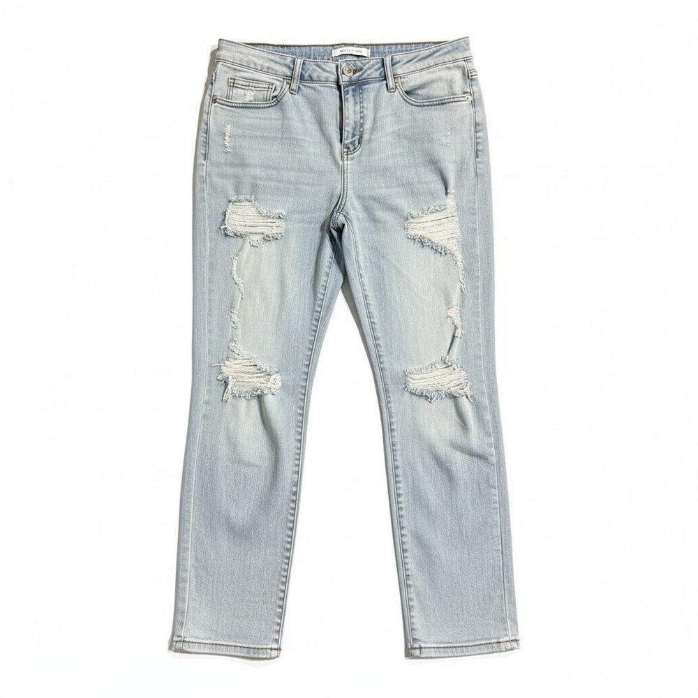 Judy Blue Light Wash Distressed‎ Boyfriend Jeans Women's Size 13